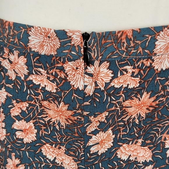 Bishop + Young Blue Coral Asymmetrical Midi Skirt - Picture 4 of 7